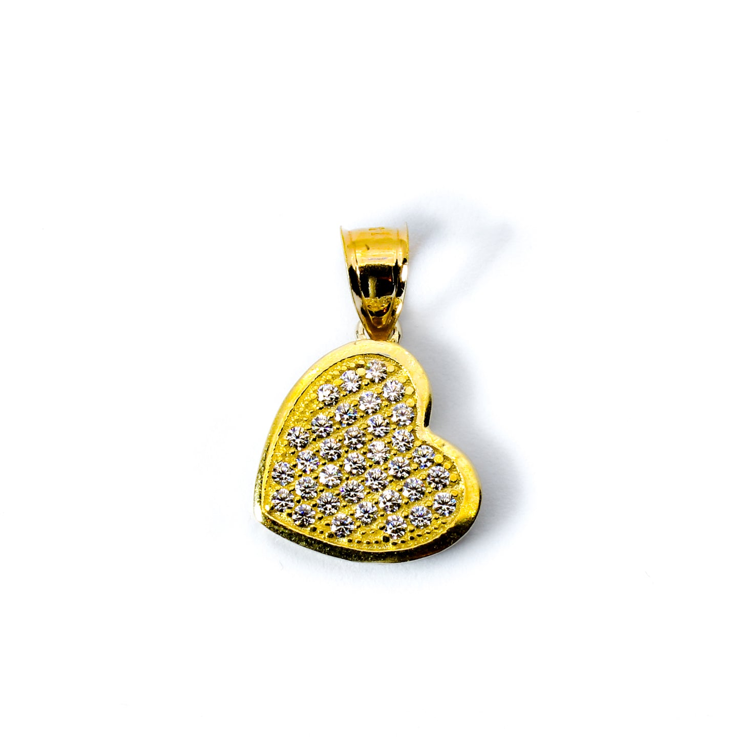Hanging Heart Charm - 14k Gold