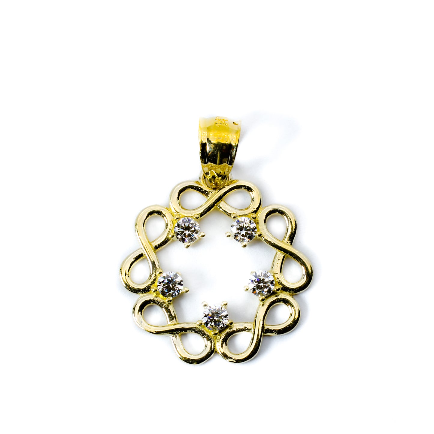Infinity Circle Charm - 14k Gold
