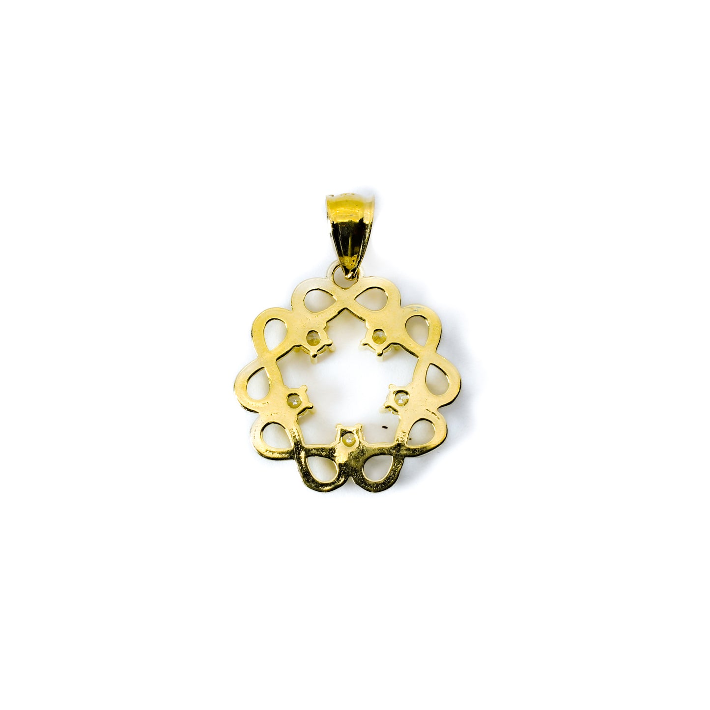 Infinity Circle Charm - 14k Gold