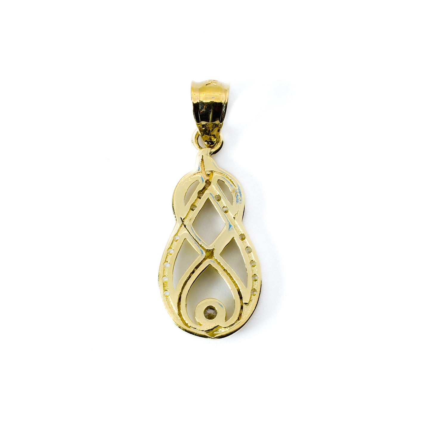 Infinity Teardrop Charm - 14k Gold