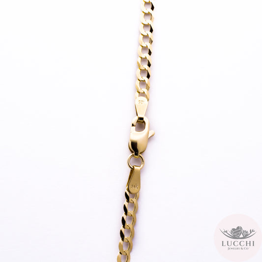 22" Curb Chain Necklace - 4mm - 14k