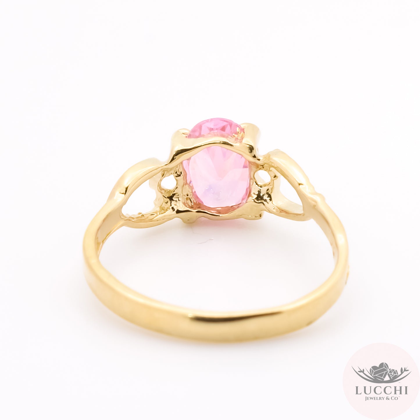 Baby Birthstone Ring Hearts - Pink - 14k