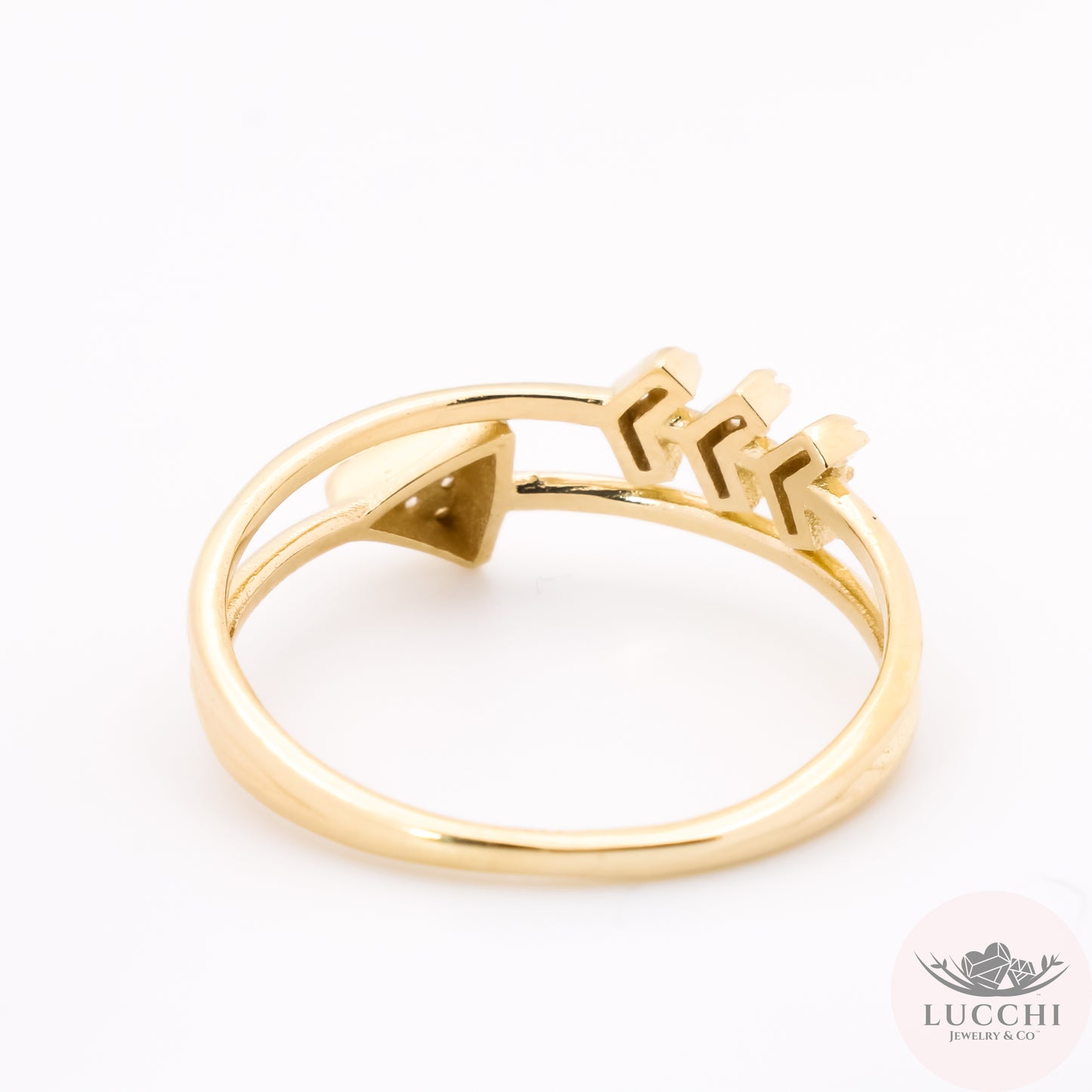 Bypass Arrow Ring - White - 14k