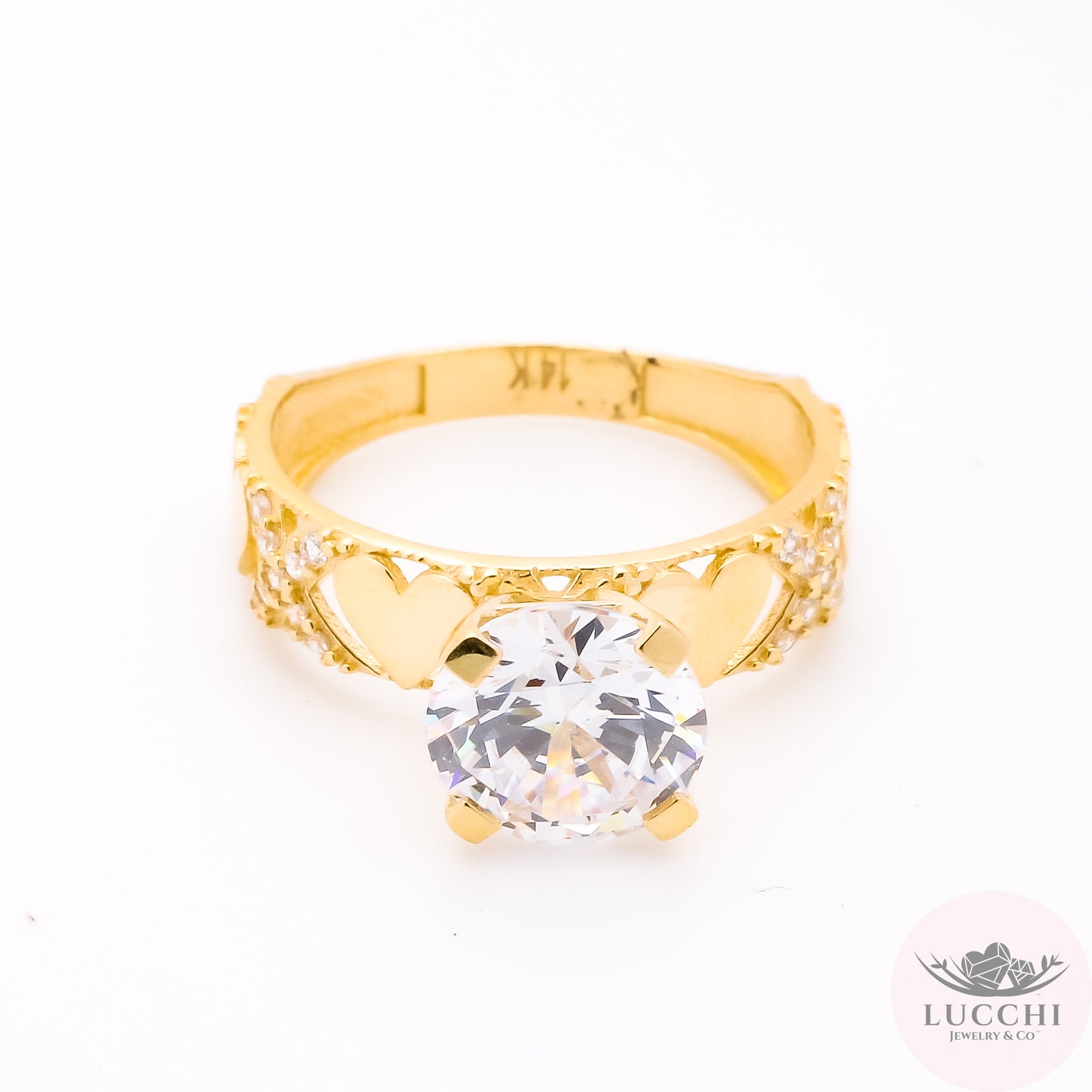 Couples Matching Wedding Set X3X3 Ring - White - 14k