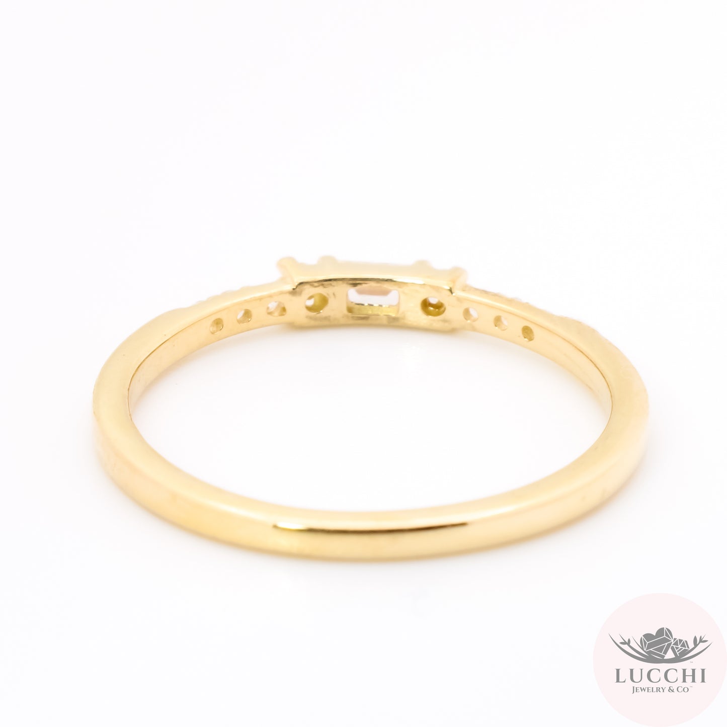 Minimalist Engagement Ring - White - 14k