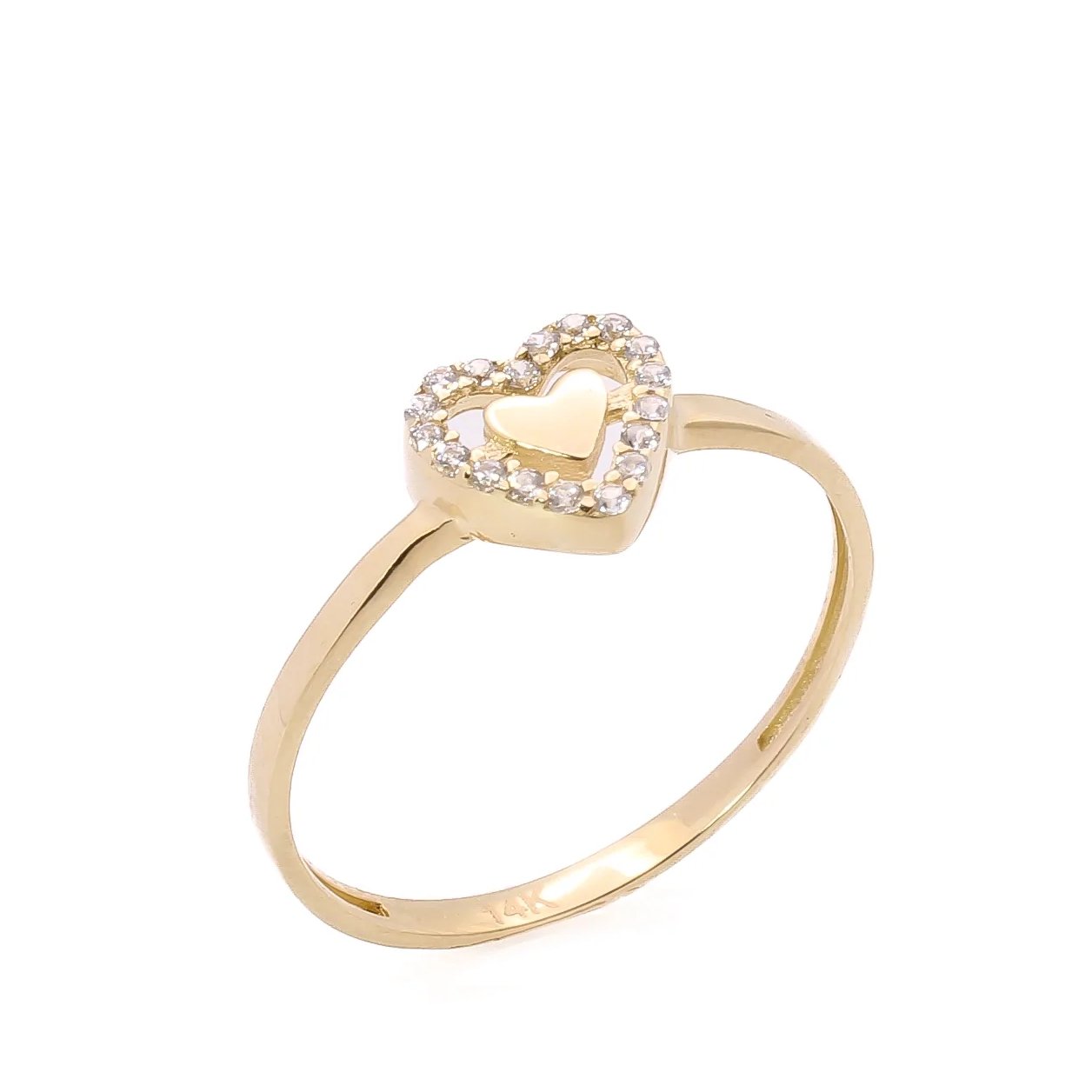 Minimalist x Promise x Halo Ring - White - 14k