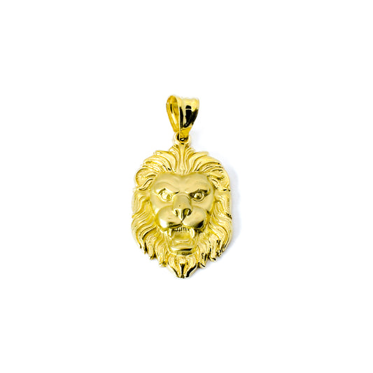 Lions Face Charm - 14k gold