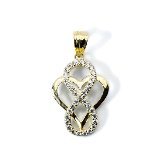 Infinity Heart Charm - 14k Gold