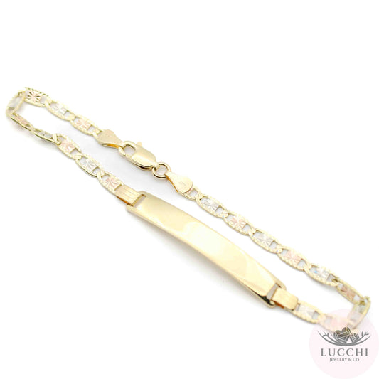 14k Marine Chain Link ID Bracelet