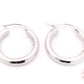 14mm Classic Hoop Earrings - White Gold Thick - 14k