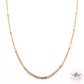 Espiga Wheat Station Chain Necklace - 2mm - 14k