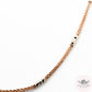 18" Espiga Wheat Station Chain Necklace - Rose Gold - 2mm - 14k
