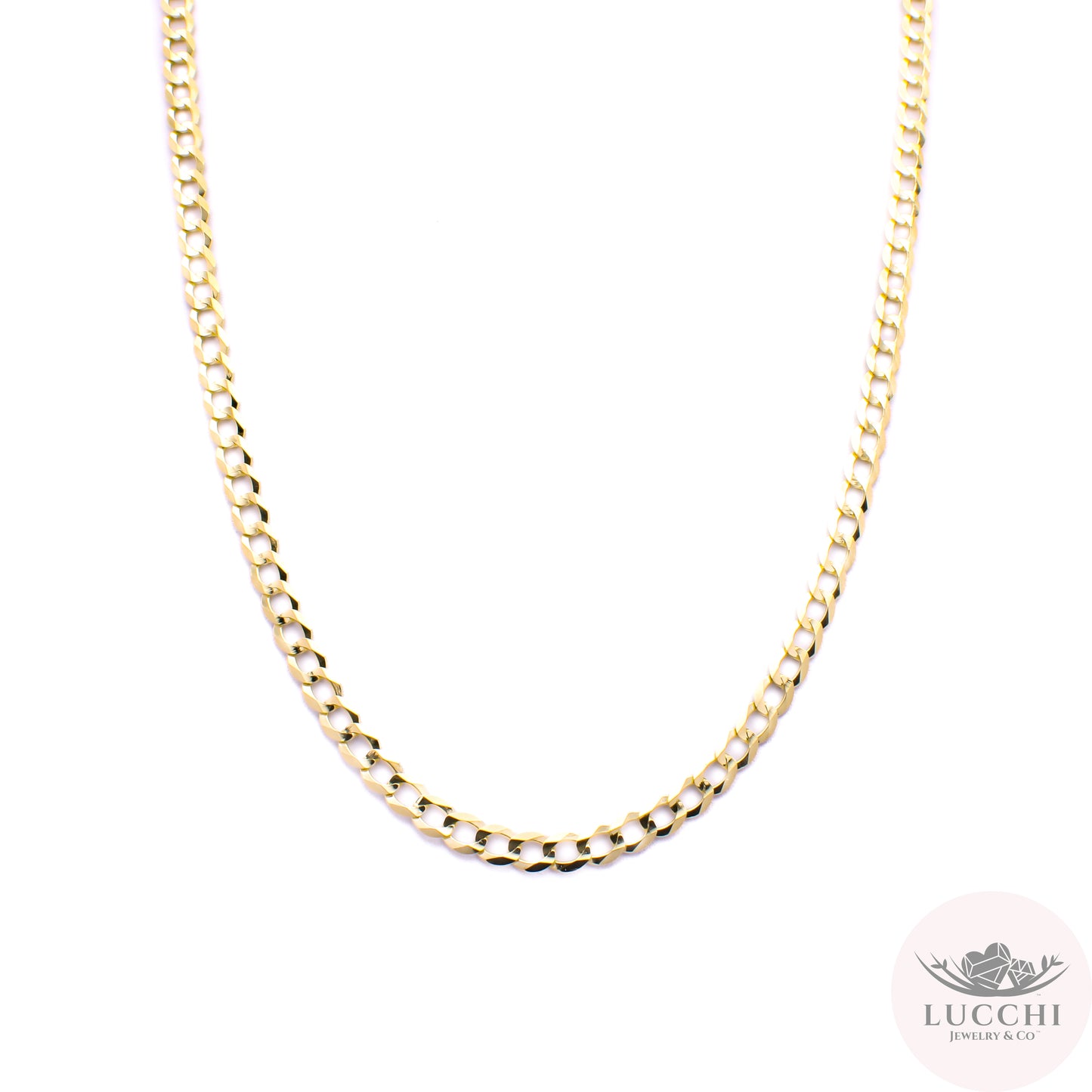 20" Curb Chain Necklace - 4mm - 14k