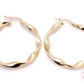 28mm Twisted Hoop Earrings - 14k