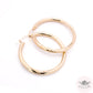 30mm Chevron Classic Hoop Earrings - Glass Blasted - 14k