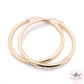 40mm Chevron Classic Hoop Earrings - Glass Blasted - 14k