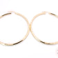 55mm Chevron Classic Hoop Earrings - Glass Blasted - 14k