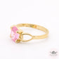 Baby Birthstone Ring Hearts - Pink - 14k