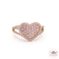 Big Heart Pave x Promise Ring - Crystal Pink - 14k