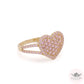 Big Heart Pave x Promise Ring - Crystal Pink - 14k