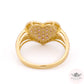 Big Heart Pave x Promise Ring - Crystal Pink - 14k
