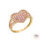 Big Heart Pave x Promise Ring - Crystal Pink - 14k