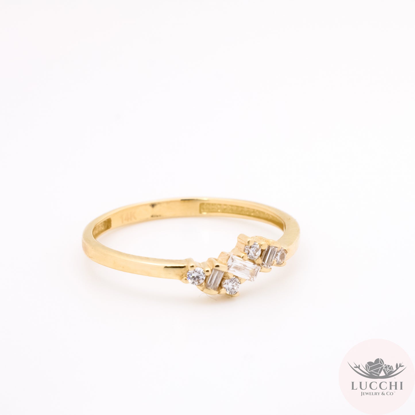 Bypass Minimal Deco Ring - White - 14k