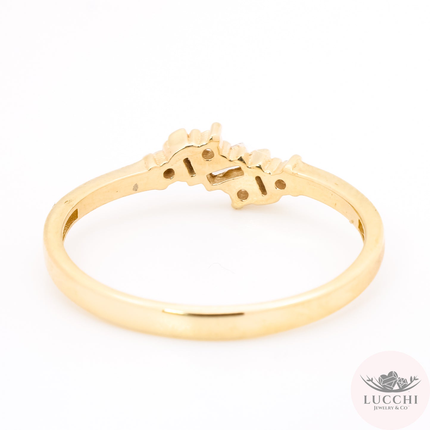 Bypass Minimal Deco Ring - White - 14k