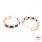 Checkered Huggies Earrings - Color & White - 14k