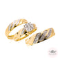 Couples Matching Set Wedding/Engagement Halo Ring - Diamond - 14k