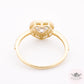 Floating Heart Halo Ring - White - 14k