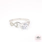 Infinity Solitaire Heart Ring - White - 14k White Gold
