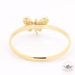 Minimal Slim Butterfly Ring - White - 14k