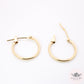 Small 12mm Clasp Lock Hoop Earrings - 14k