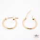 Small 12mm Clasp Lock Hoop Earrings - 14k