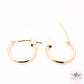 Small 14mm Clasp Lock Hoop Earrings - 14k