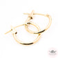 Small 14mm Clasp Lock Hoop Earrings - 14k