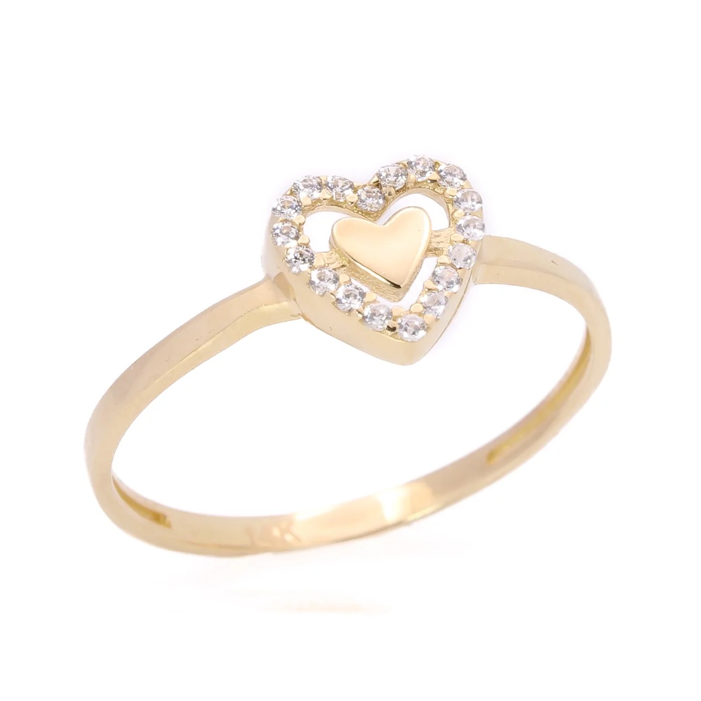 Minimalist x Promise x Halo Ring - White - 14k