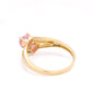 Two Shooting Hearts - Promise x Forever Ring - Baby Pink Rose - 14k